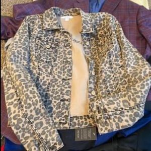 Leopard denim jacket